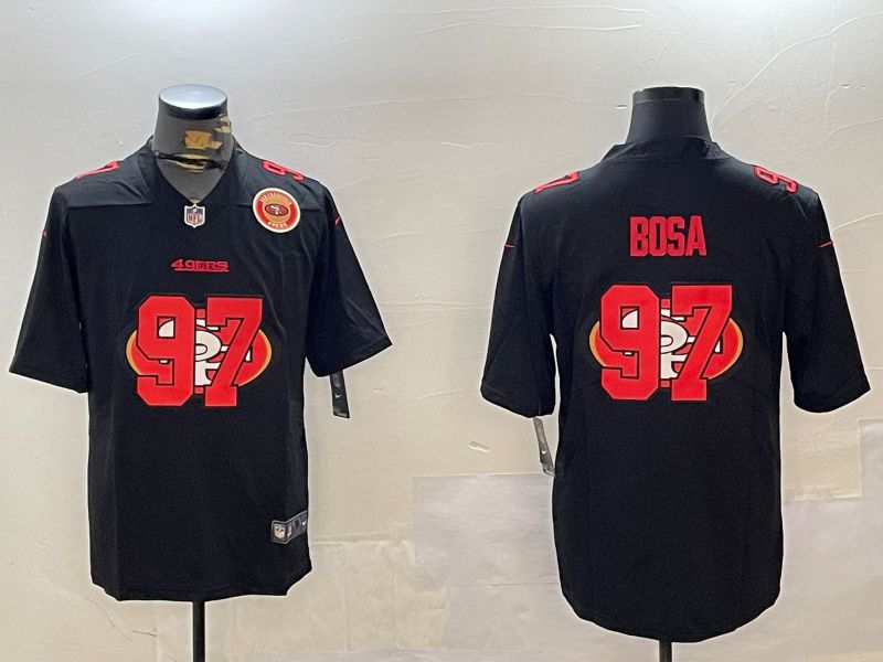 Men San Francisco 49ers 97 Bosa Black Fashion 2024 Nike Limited NFL Jersey style 8